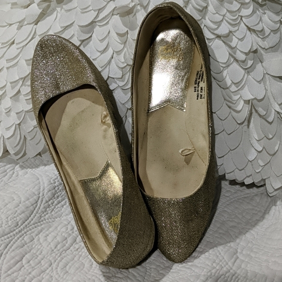 Gold shimmer flats - Picture 2 of 4